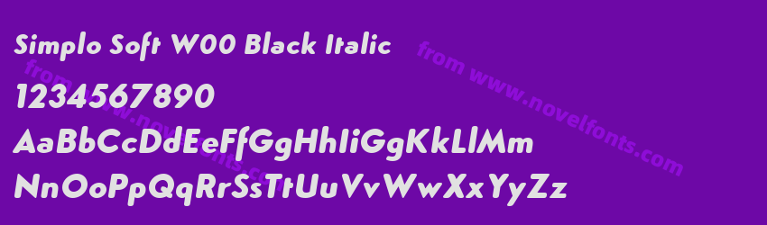 Simplo Soft W00 Black ItalicPreview Simplo Soft W00 Black ItalicPreview