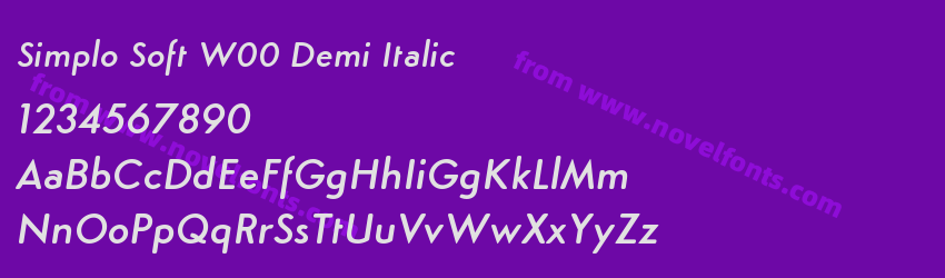 Simplo Soft W00 Demi ItalicPreview Simplo Soft W00 Demi ItalicPreview