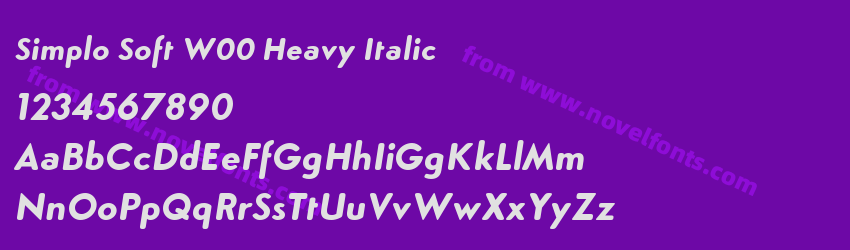 Simplo Soft W00 Heavy ItalicPreview Simplo Soft W00 Heavy ItalicPreview
