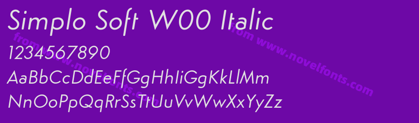 Simplo Soft W00 ItalicPreview Simplo Soft W00 ItalicPreview
