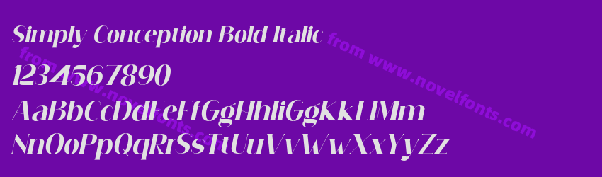 Simply Conception Bold ItalicPreview Simply Conception Bold ItalicPreview
