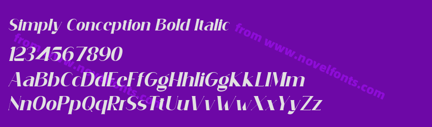 Simply Conception Bold ItalicPreview