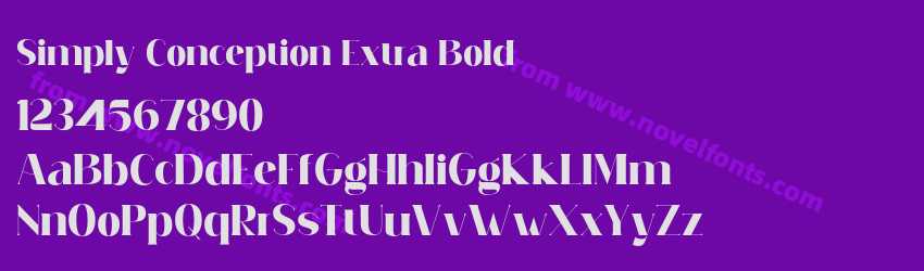 Simply Conception Extra BoldPreview Simply Conception Extra BoldPreview