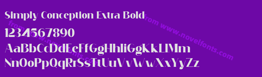 Simply Conception Extra BoldPreview Simply Conception Extra BoldPreview