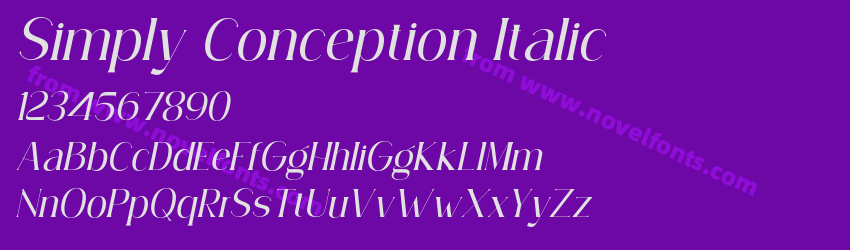 Simply Conception ItalicPreview Simply Conception ItalicPreview