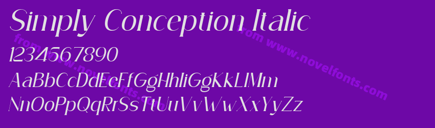 Simply Conception ItalicPreview Simply Conception ItalicPreview