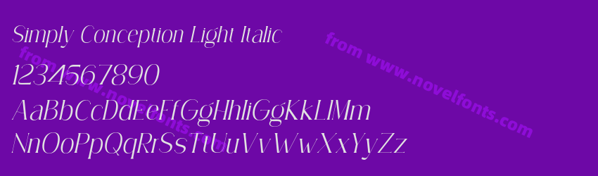 Simply Conception Light ItalicPreview Simply Conception Light ItalicPreview