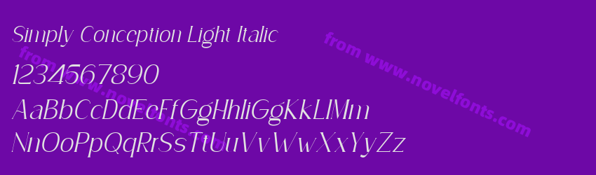Simply Conception Light ItalicPreview Simply Conception Light ItalicPreview