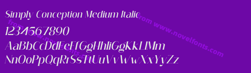Simply Conception Medium ItalicPreview