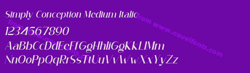 Simply Conception Medium ItalicPreview Simply Conception Medium ItalicPreview