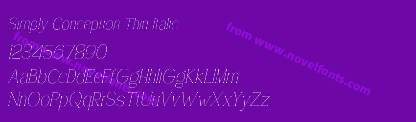 Simply Conception Thin ItalicPreview Simply Conception Thin ItalicPreview