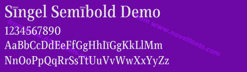 Singel Semibold DemoPreview Singel Semibold DemoPreview