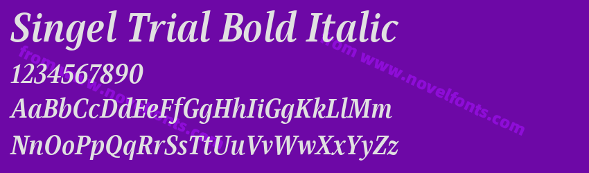 Singel Trial Bold ItalicPreview Singel Trial Bold ItalicPreview