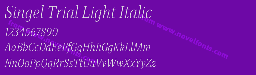 Singel Trial Light ItalicPreview Singel Trial Light ItalicPreview