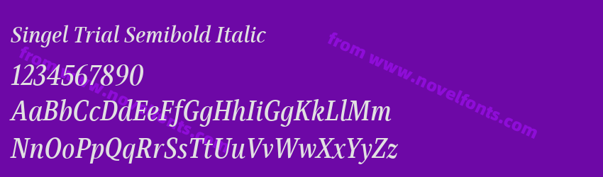Singel Trial Semibold ItalicPreview Singel Trial Semibold ItalicPreview