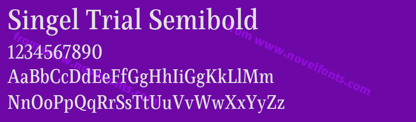 Singel Trial SemiboldPreview Singel Trial SemiboldPreview