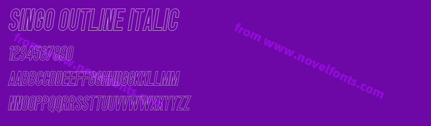 Singo Outline ItalicPreview