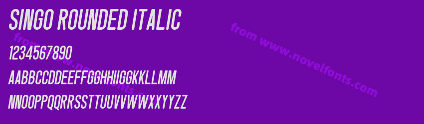 Singo Rounded ItalicPreview Singo Rounded ItalicPreview