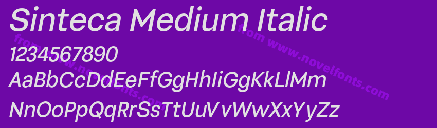 Sinteca Medium ItalicPreview Sinteca Medium ItalicPreview