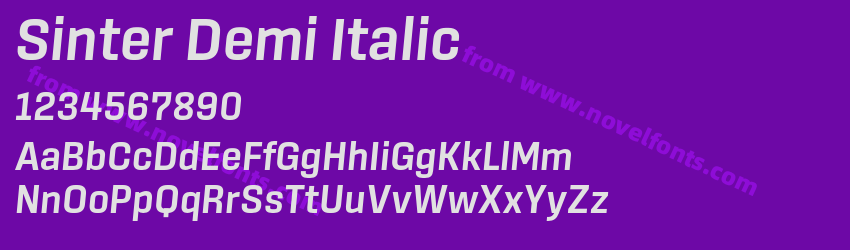Sinter Demi ItalicPreview Sinter Demi ItalicPreview