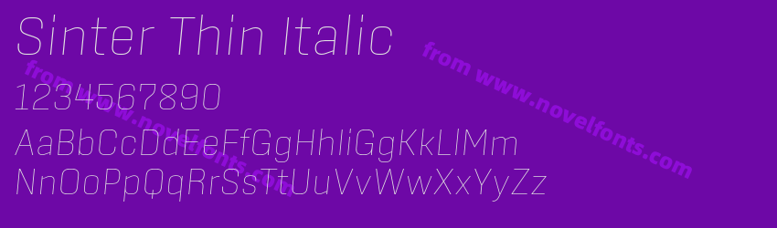 Sinter Thin ItalicPreview Sinter Thin ItalicPreview