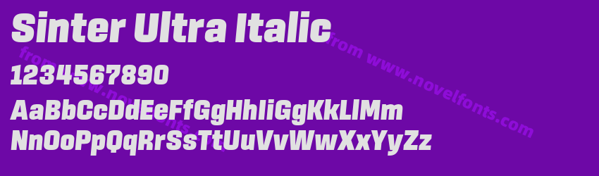 Sinter Ultra ItalicPreview