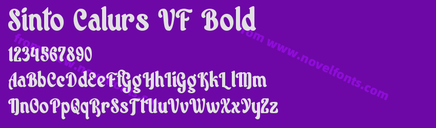 Sinto Calurs VF BoldPreview Sinto Calurs VF BoldPreview