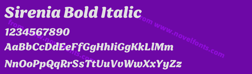 Sirenia Bold ItalicPreview Sirenia Bold ItalicPreview
