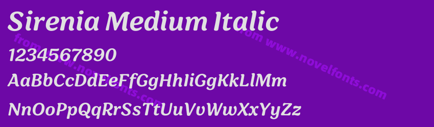Sirenia Medium ItalicPreview Sirenia Medium ItalicPreview