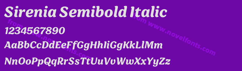 Sirenia Semibold ItalicPreview Sirenia Semibold ItalicPreview