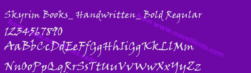 Skyrim Books_ Handwritten_ Bold RegularPreview Skyrim Books_ Handwritten_ Bold RegularPreview