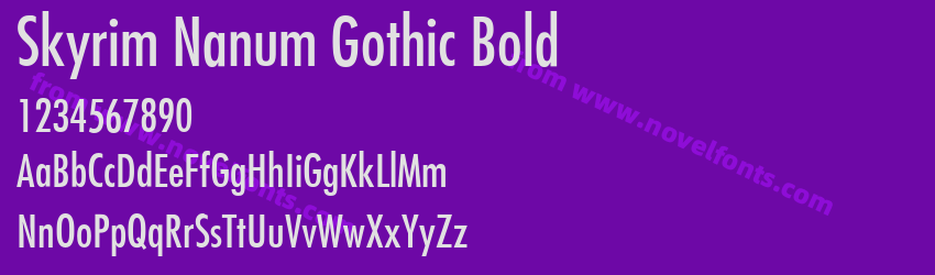 Skyrim Nanum Gothic BoldPreview Skyrim Nanum Gothic BoldPreview