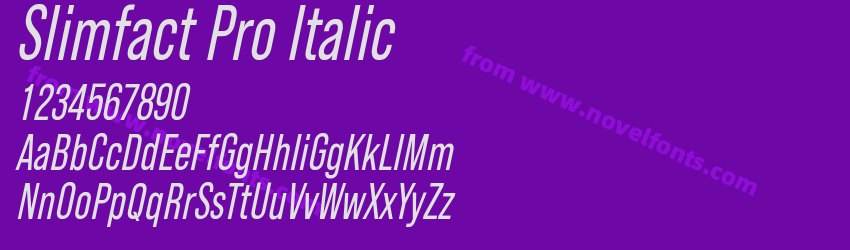 Slimfact Pro ItalicPreview Slimfact Pro ItalicPreview