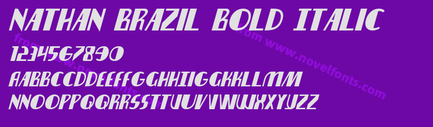 Nathan Brazil Bold ItalicPreview