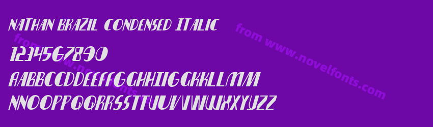 Nathan Brazil Condensed ItalicPreview