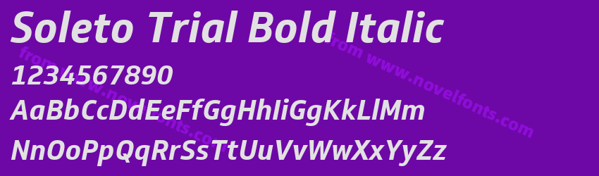 Soleto Trial Bold ItalicPreview Soleto Trial Bold ItalicPreview