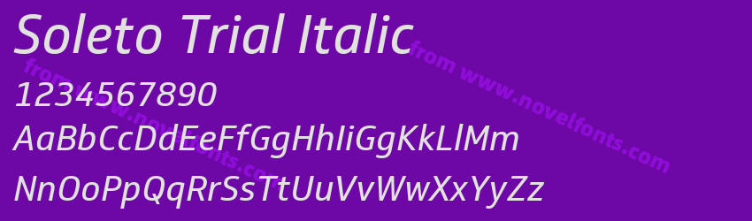 Soleto Trial ItalicPreview Soleto Trial ItalicPreview