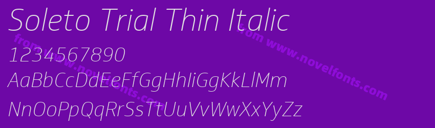 Soleto Trial Thin ItalicPreview Soleto Trial Thin ItalicPreview