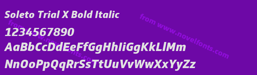 Soleto Trial X Bold ItalicPreview Soleto Trial X Bold ItalicPreview