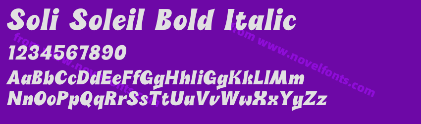 Soli Soleil Bold ItalicPreview Soli Soleil Bold ItalicPreview