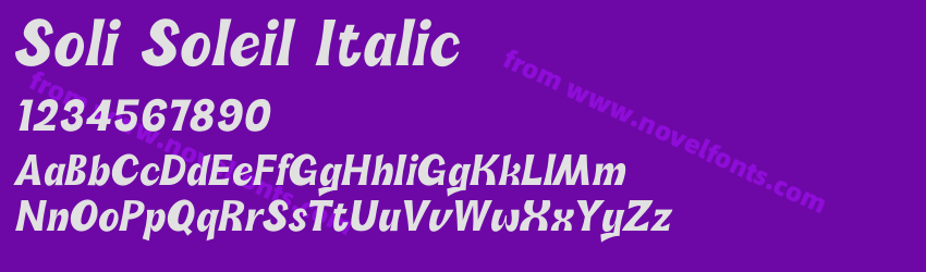 Soli Soleil ItalicPreview Soli Soleil ItalicPreview