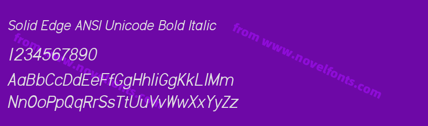 Solid Edge ANSI Unicode Bold ItalicPreview Solid Edge ANSI Unicode Bold ItalicPreview