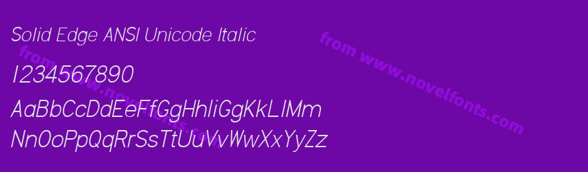 Solid Edge ANSI Unicode ItalicPreview Solid Edge ANSI Unicode ItalicPreview
