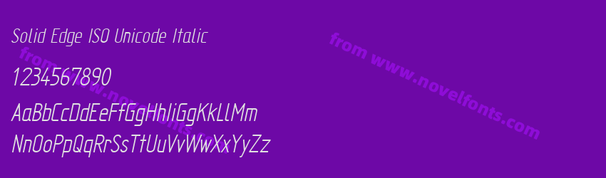 Solid Edge ISO Unicode ItalicPreview Solid Edge ISO Unicode ItalicPreview