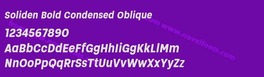 Soliden Bold Condensed ObliquePreview Soliden Bold Condensed ObliquePreview