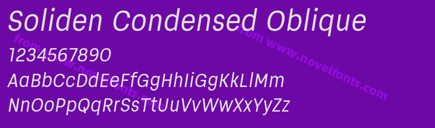 Soliden Condensed ObliquePreview Soliden Condensed ObliquePreview
