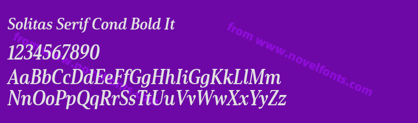 Solitas Serif Cond Bold ItPreview Solitas Serif Cond Bold ItPreview