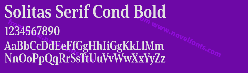 Solitas Serif Cond BoldPreview Solitas Serif Cond BoldPreview