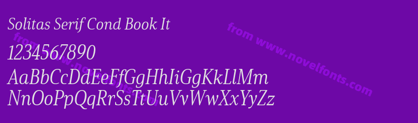 Solitas Serif Cond Book ItPreview Solitas Serif Cond Book ItPreview