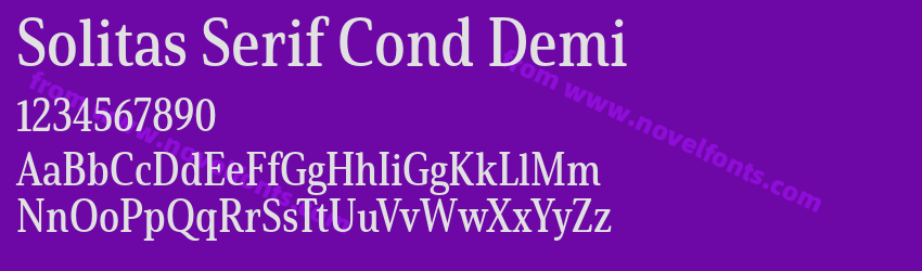 Solitas Serif Cond DemiPreview Solitas Serif Cond DemiPreview